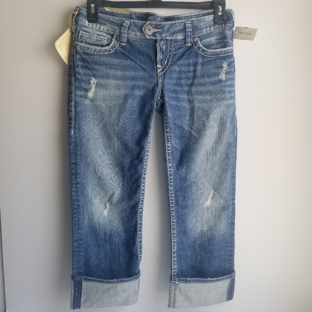 🔥NWT Silver Jeans W29 Tuesday Capris